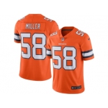 Men's Denver Broncos #58 Von Miller Nike Orange Color Rush Limited Jersey