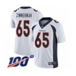 Men's Denver Broncos #65 Gary Zimmerman White Vapor Untouchable Limited Player 100th Season Football Jersey