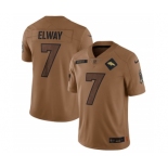 Men's Denver Broncos #7 John Elway 2023 Brown Salute To Service Limited Football Stitched Jersey