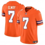 Men's Denver Broncos #7 John Elway Orange F.U.S.E. Mile High Collection 1977 Throwback Vapor Limited Football Stitched Jersey