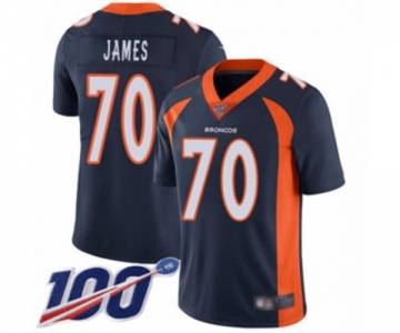 Men's Denver Broncos #70 Ja'Wuan James Navy Blue Alternate Vapor Untouchable Limited Player 100th Season Football Jersey