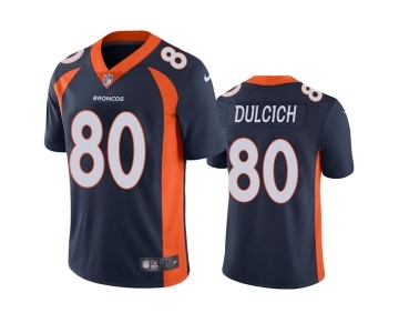 Men's Denver Broncos #80 Greg Dulcich Navy Vapor Untouchable Stitched Jersey