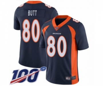 Men's Denver Broncos #80 Jake Butt Navy Blue Alternate Vapor Untouchable Limited Player 100th Season Football Jersey