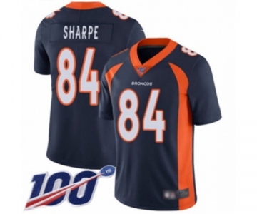 Men's Denver Broncos #84 Shannon Sharpe Navy Blue Alternate Vapor Untouchable Limited Player 100th Season Football Jersey