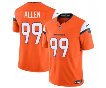 Men's Denver Broncos #99 Zach Allen Orange 2024 F.U.S.E. Vapor Limited Football Stitched Jersey