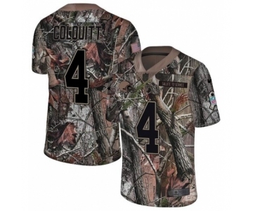 Men's Nike Cleveland Browns #4 Britton Colquitt Limited Camo Rush Realtree NFL Jersey