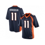 Men's Nike Denver Broncos #11 Carlos Henderson Limited Navy Blue Alternate NFL Jersey