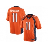 Men's Nike Denver Broncos #11 Carlos Henderson Limited Orange Team Color NFL Jersey