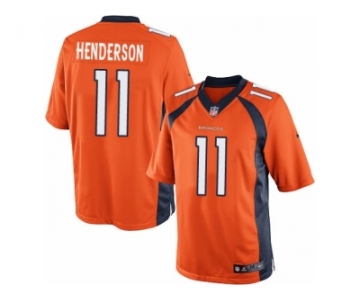 Men's Nike Denver Broncos #11 Carlos Henderson Limited Orange Team Color NFL Jersey