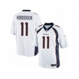 Men's Nike Denver Broncos #11 Carlos Henderson Limited White NFL Jersey