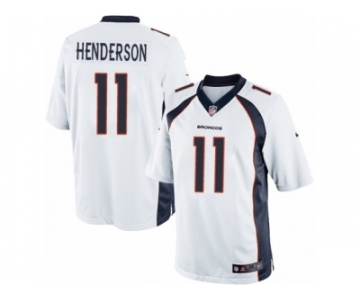 Men's Nike Denver Broncos #11 Carlos Henderson Limited White NFL Jersey