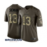 Men's Nike Denver Broncos #13 Trevor Siemian Limited Green Salute to Service NFL Jersey