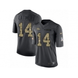 Men's Nike Denver Broncos #14 Cody Latimer Limited Black 2016 Salute to Service NFL Jersey