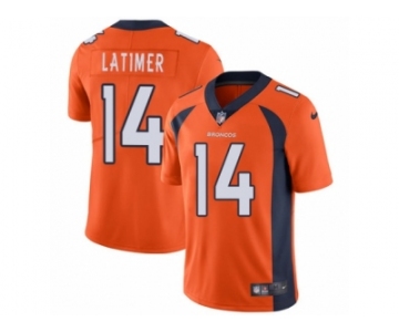 Men's Nike Denver Broncos #14 Cody Latimer Vapor Untouchable Limited Orange Team Color NFL Jersey