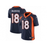 Men's Nike Denver Broncos #18 Peyton Manning Vapor Untouchable Limited Navy Blue Alternate NFL Jersey