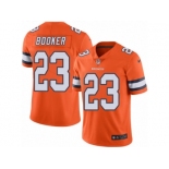 Men's Nike Denver Broncos #23 Devontae Booker Limited Orange Rush NFL Jersey