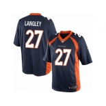 Men's Nike Denver Broncos #27 Brendan Langley Limited Navy Blue Alternate NFL Jersey