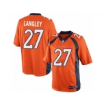 Men's Nike Denver Broncos #27 Brendan Langley Limited Orange Team Color NFL Jersey