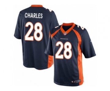 Men's Nike Denver Broncos #28 Jamaal Charles Limited Navy Blue Alternate NFL Jersey