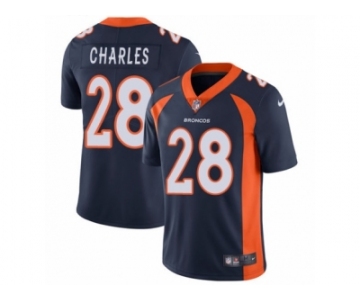 Men's Nike Denver Broncos #28 Jamaal Charles Vapor Untouchable Limited Navy Blue Alternate NFL Jersey