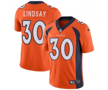 Men's Nike Denver Broncos #30 Phillip Lindsay Orange Team Color Vapor Untouchable Limited Player NFL Jersey