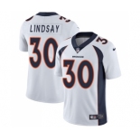 Men's Nike Denver Broncos #30 Phillip Lindsay White Vapor Untouchable Limited Player NFL Jersey