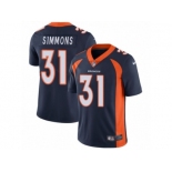 Men's Nike Denver Broncos #31 Justin Simmons Vapor Untouchable Limited Navy Blue Alternate NFL Jersey