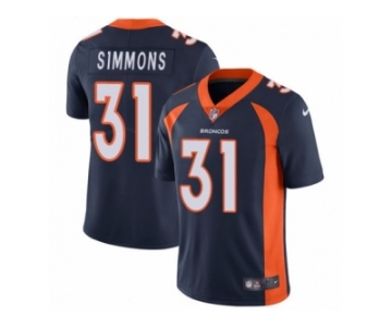 Men's Nike Denver Broncos #31 Justin Simmons Vapor Untouchable Limited Navy Blue Alternate NFL Jersey