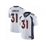 Men's Nike Denver Broncos #31 Justin Simmons Vapor Untouchable Limited White NFL Jersey