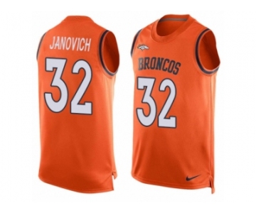 Men's Nike Denver Broncos #32 Andy Janovich Limited Orange Player Name & Number Tank Top NFL Jersey