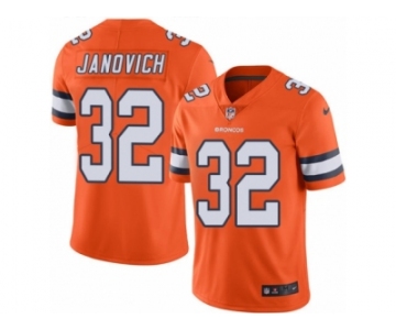 Men's Nike Denver Broncos #32 Andy Janovich Limited Orange Rush NFL Jersey