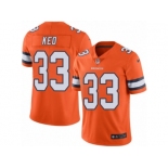 Men's Nike Denver Broncos #33 Shiloh Keo Limited Orange Rush NFL Jersey