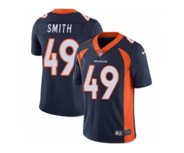 Men's Nike Denver Broncos #49 Dennis Smith Vapor Untouchable Limited Navy Blue Alternate NFL Jersey