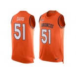 Men's Nike Denver Broncos #51 Todd Davis Limited Orange Player Name & Number Tank Top NFL Jersey