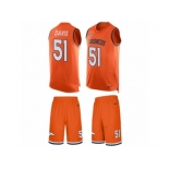 Men's Nike Denver Broncos #51 Todd Davis Limited Orange Tank Top Suit NFL Jersey