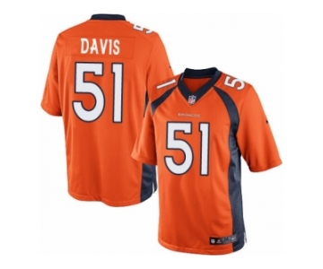 Men's Nike Denver Broncos #51 Todd Davis Limited Orange Team Color NFL Jersey