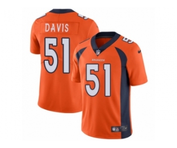 Men's Nike Denver Broncos #51 Todd Davis Vapor Untouchable Limited Orange Team Color NFL Jersey