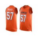 Men's Nike Denver Broncos #57 Demarcus Walker Limited Orange Player Name & Number Tank Top NFL Jersey