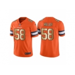 Men's Nike Denver Broncos #58 Von Miller Orange Gold Limited Special Color Rush Jersey