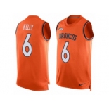 Men's Nike Denver Broncos #6 Chad Kelly Limited Orange Player Name & Number Tank Top NFL Jersey