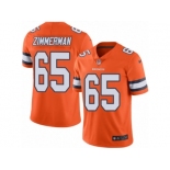 Men's Nike Denver Broncos #65 Gary Zimmerman Limited Orange Rush NFL Jersey