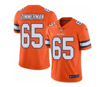 Men's Nike Denver Broncos #65 Gary Zimmerman Limited Orange Rush NFL Jersey