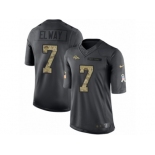 Men's Nike Denver Broncos #7 John Elway Limited Black 2016 Salute to Service NFL Jersey