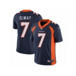 Men's Nike Denver Broncos #7 John Elway Vapor Untouchable Limited Navy Blue Alternate NFL Jersey