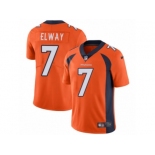 Men's Nike Denver Broncos #7 John Elway Vapor Untouchable Limited Orange Team Color NFL Jersey