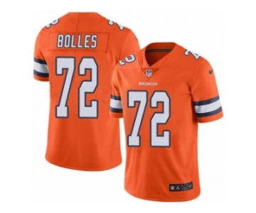 Men's Nike Denver Broncos #72 Garett Bolles Limited Orange Rush NFL Jersey