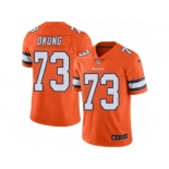 Men's Nike Denver Broncos #73 Russell Okung Limited Orange Rush NFL Jersey