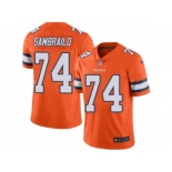 Men's Nike Denver Broncos #74 Ty Sambrailo Limited Orange Rush NFL Jersey