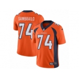 Men's Nike Denver Broncos #74 Ty Sambrailo Vapor Untouchable Limited Orange Team Color NFL Jersey