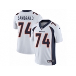 Men's Nike Denver Broncos #74 Ty Sambrailo Vapor Untouchable Limited White NFL Jersey